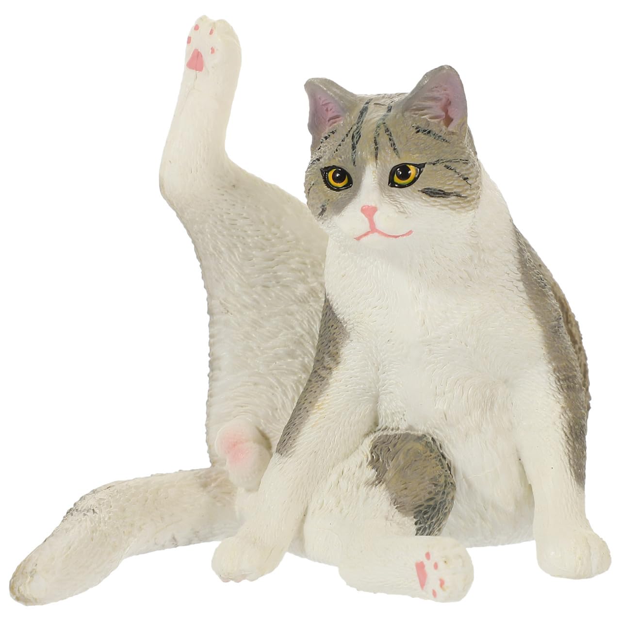 Amazon.co.jp: LEDMOMO 猫 置物 リアル フィギュア 毛づくろい ポーズ
